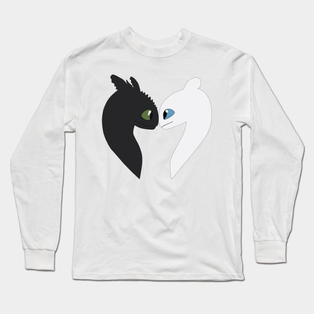 toothless and light fury Long Sleeve T-Shirt by khoipham